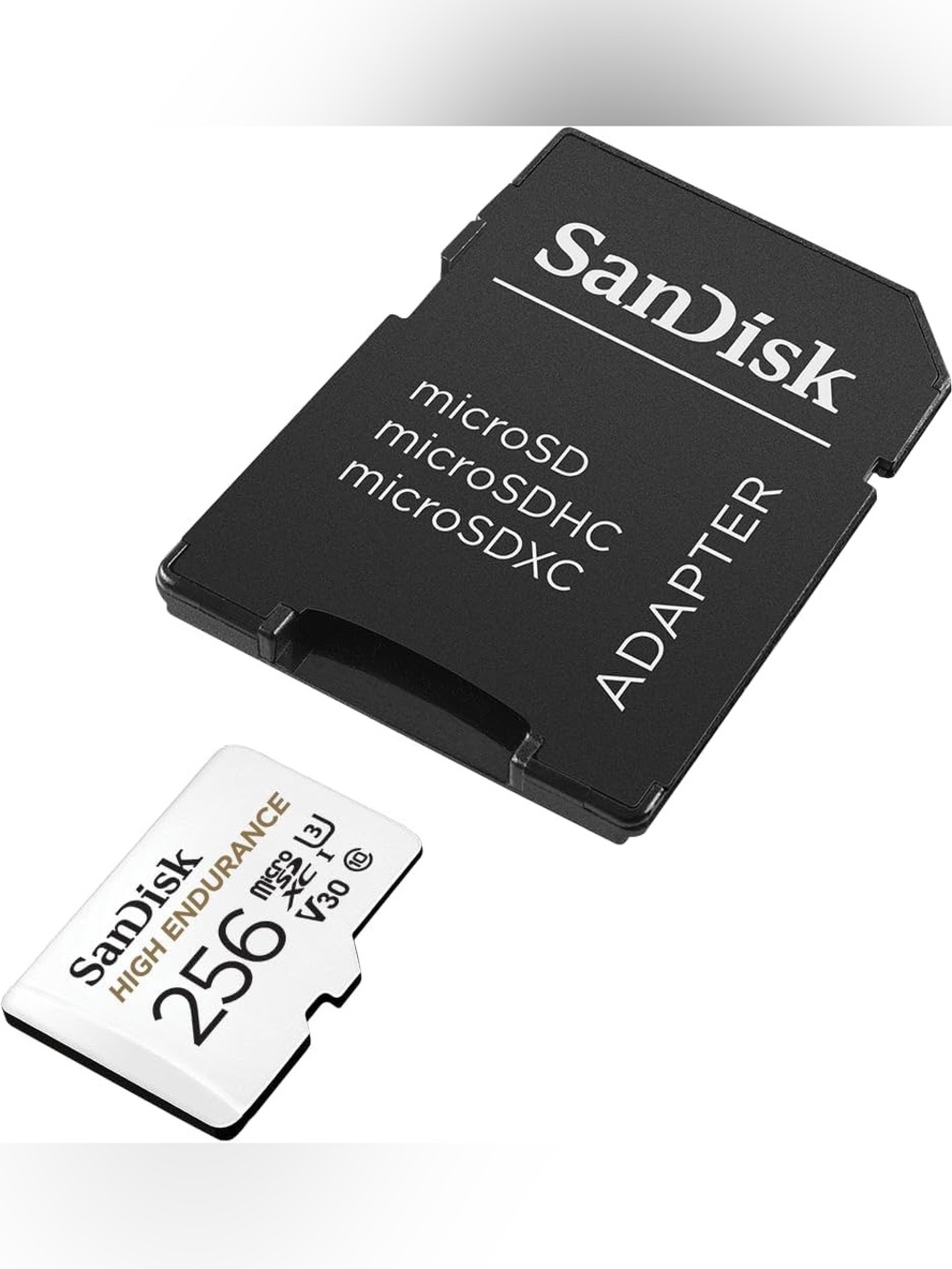 SanDisk 256GB High Endurance microSDXC Memory Card + SD Adapter — NEW